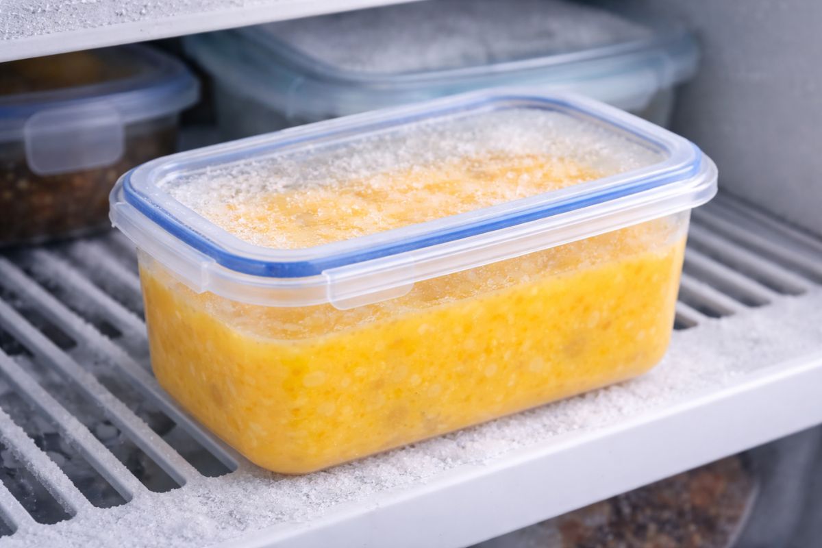 wachteleier einfrieren ohne schale im gefrierfach in behälter